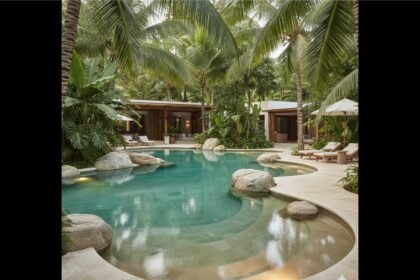 Ide Desain Kolam Organic Shape