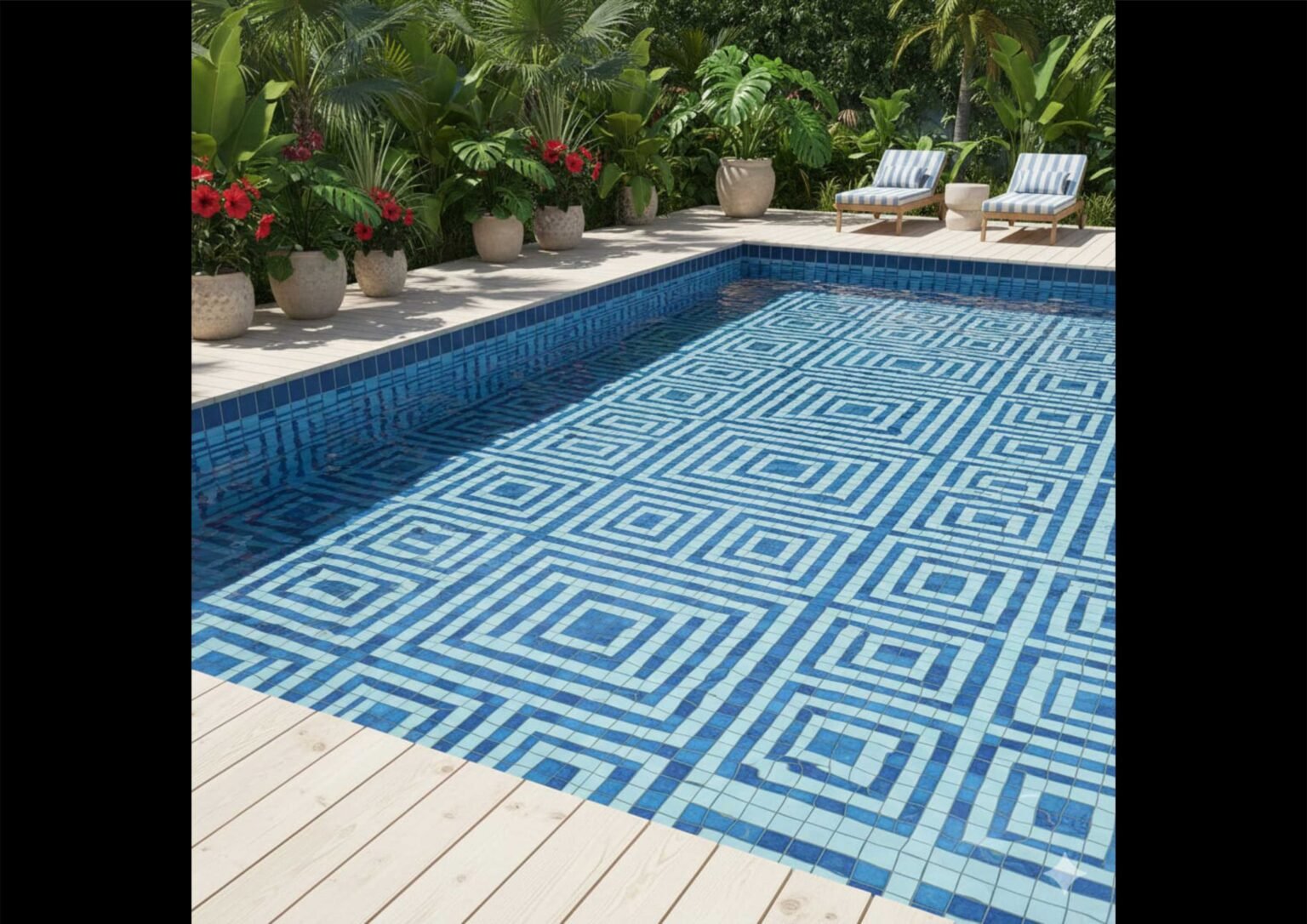 Ide Desain Pola Keramik Kolam Renang