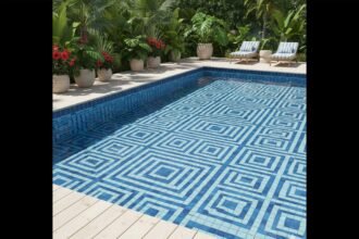 Ide Desain Pola Keramik Kolam Renang