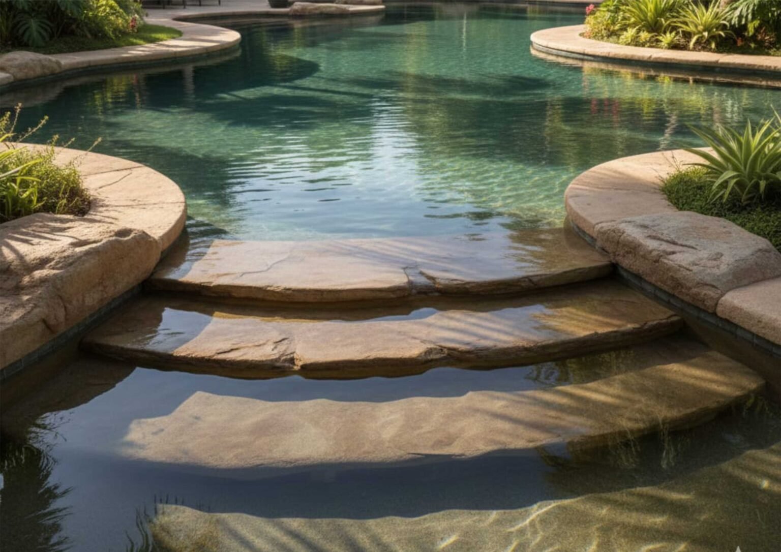 Ide Desain Tangga Kolam Renang