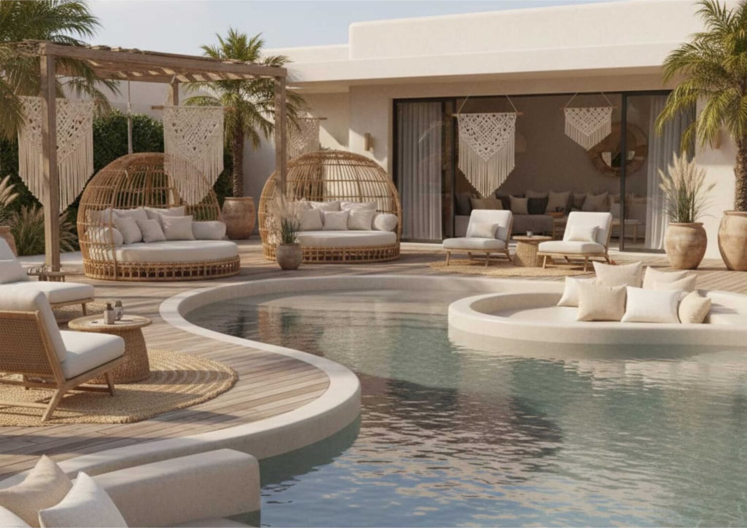 Ide Desain Kolam Renang Ala Bohemian