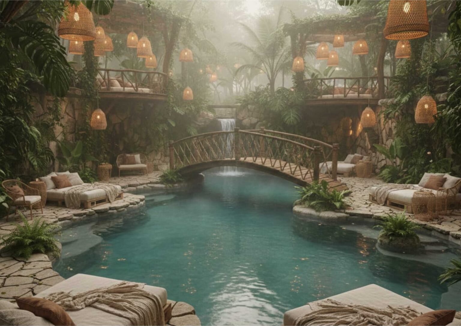 Ide Desain Kolam Renang Ala Bohemian