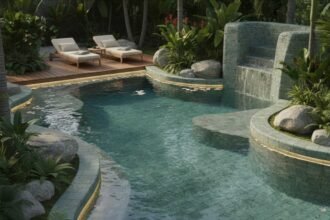 Ide Desain Kolam Renang Finishing Batu Sukabumi
