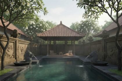 Ide Desain Kolam Renang Konsep Jawa Klasik