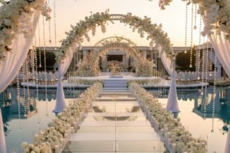 Ide Desain Kolam Renang Sebagai Wedding Venue