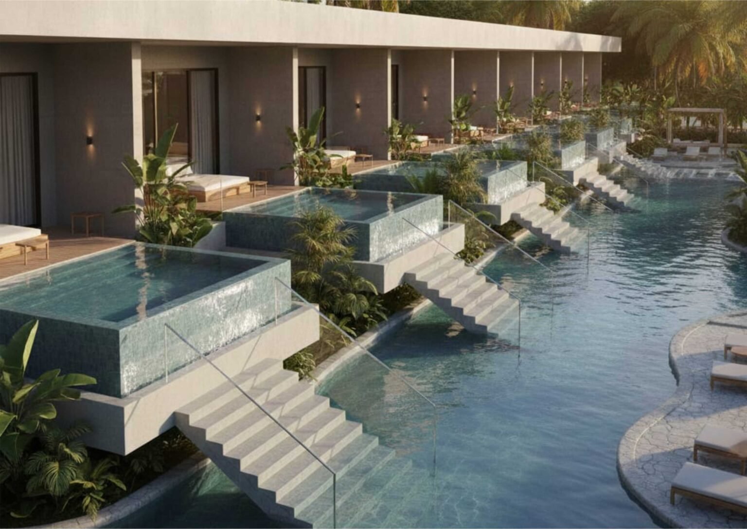 Ide Desain Kolam Renang di Balkon Hotel